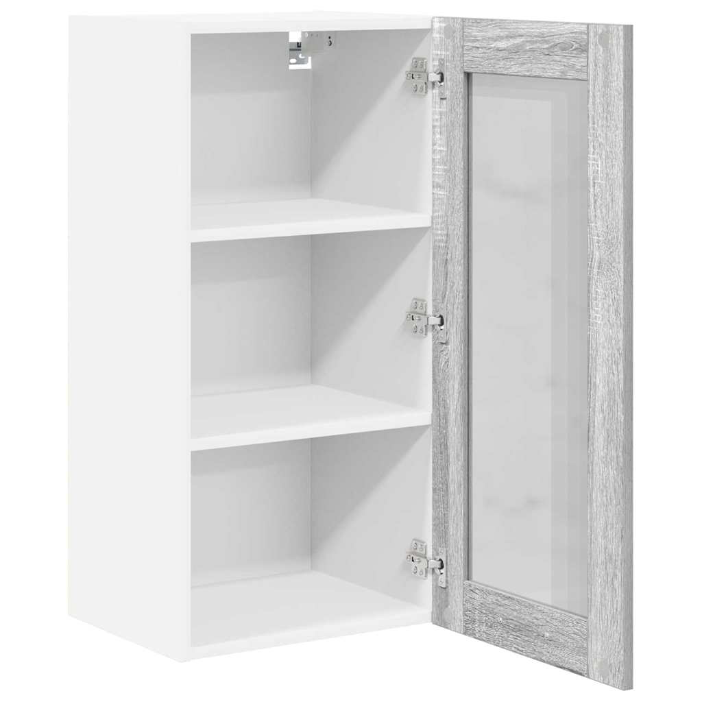 Hanging Cabinet with Shelf Riga Grey Sonoma 40 x 31 x 80 cm